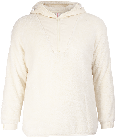 XS220U Chandail 1/4 zip en sherpa avec capuchon