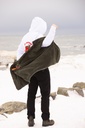 XS440U Manteau en sherpa avec manches amovibles