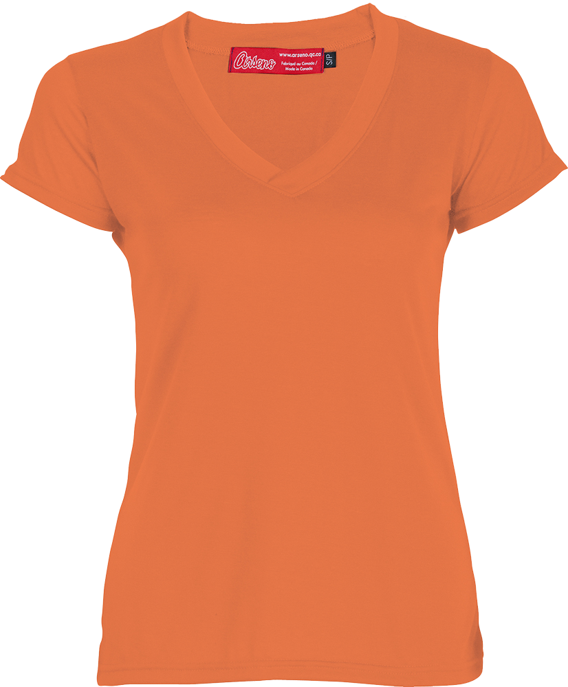 4312W T-SHIRT COL V FEMME