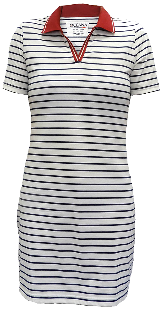 OC7119W ROBE COL POLO