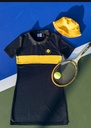 7023W Robe polo à blocs de couleur 1/4 zip
