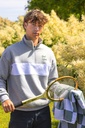 O232U Chandail 1/4 zip à blocs de couleur