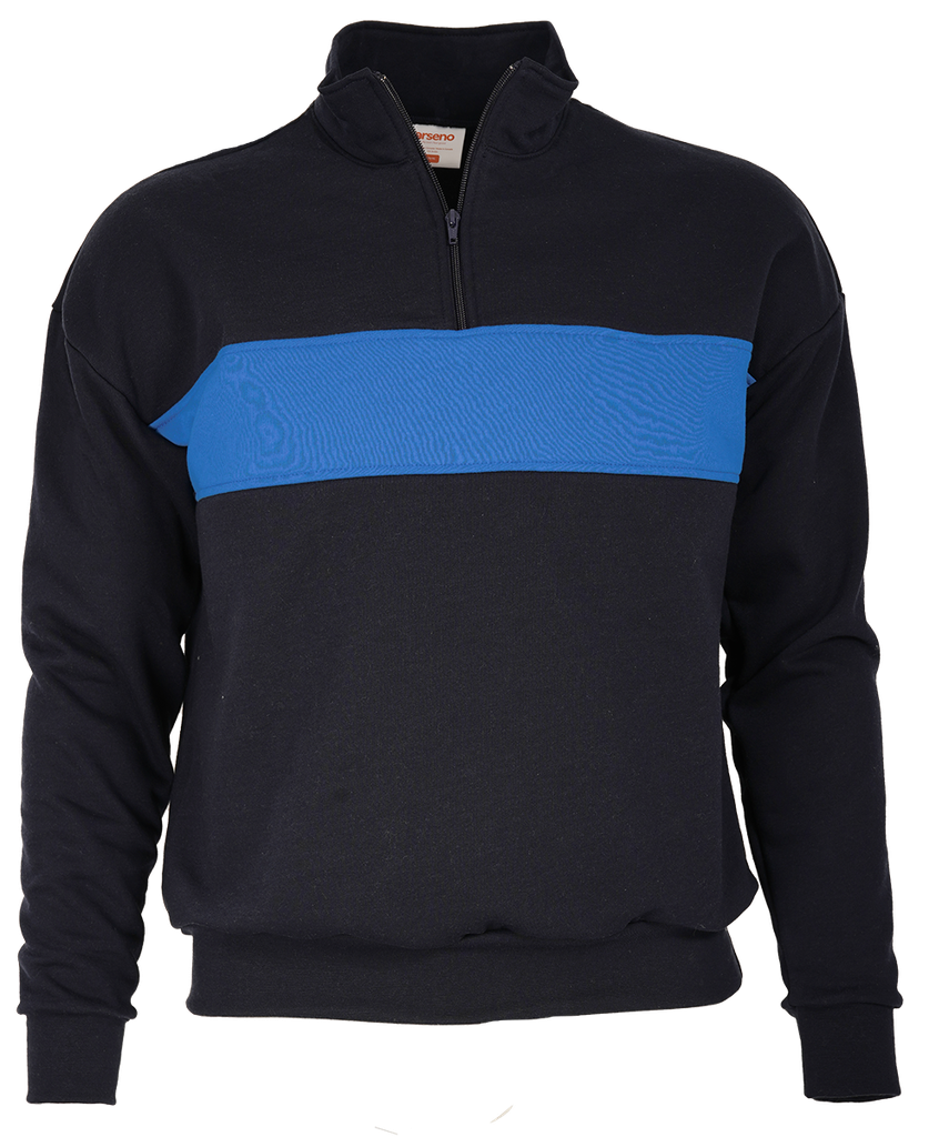 O232U Chandail 1/4 zip à blocs de couleur