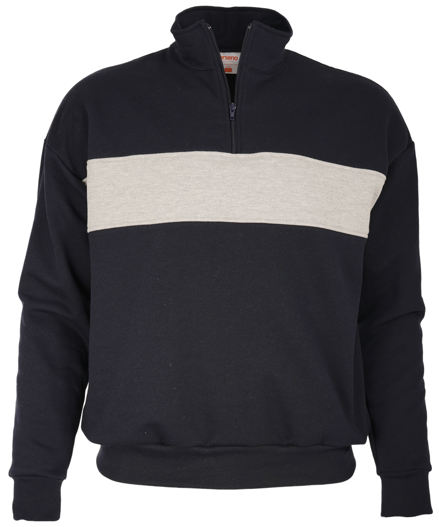 O232U Chandail 1/4 zip à blocs de couleur