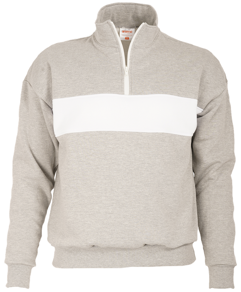 O232U Chandail 1/4 zip à blocs de couleur