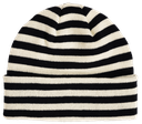 907 Tuque rayée tricotée MARINE/IVOIRE