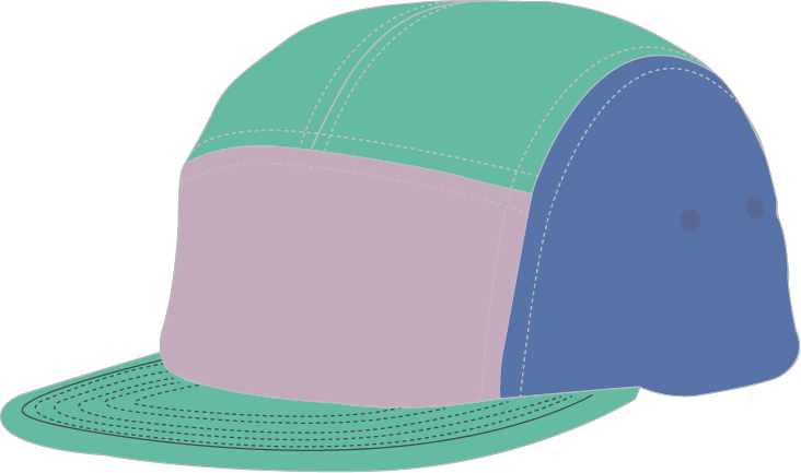 U440E Casquette 5 panneaux enfant en coton