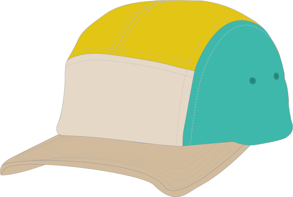 U440E Casquette 5 panneaux enfant en coton