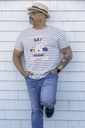 OC2108U T-shirt rayures unisexe