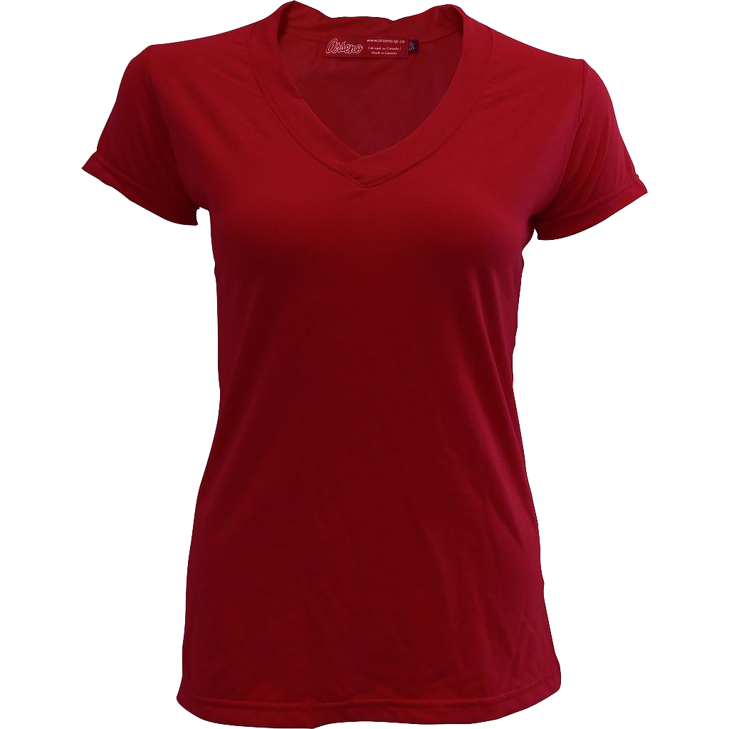 4312W T-SHIRT COL V FEMME*