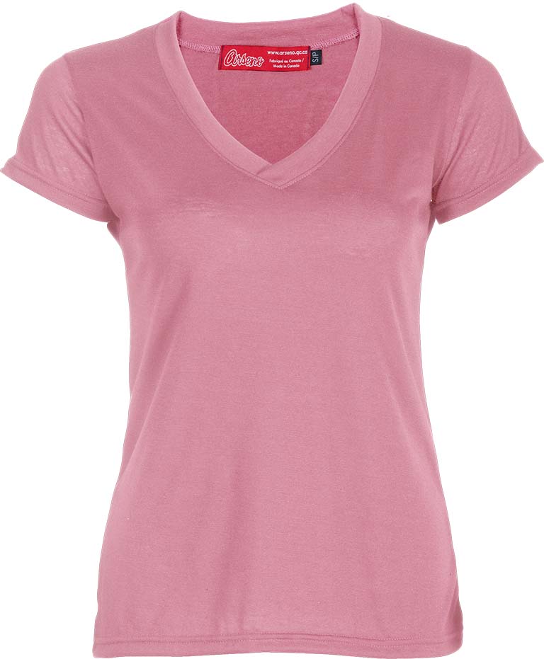 4315W T-shirt coton encolure V femme