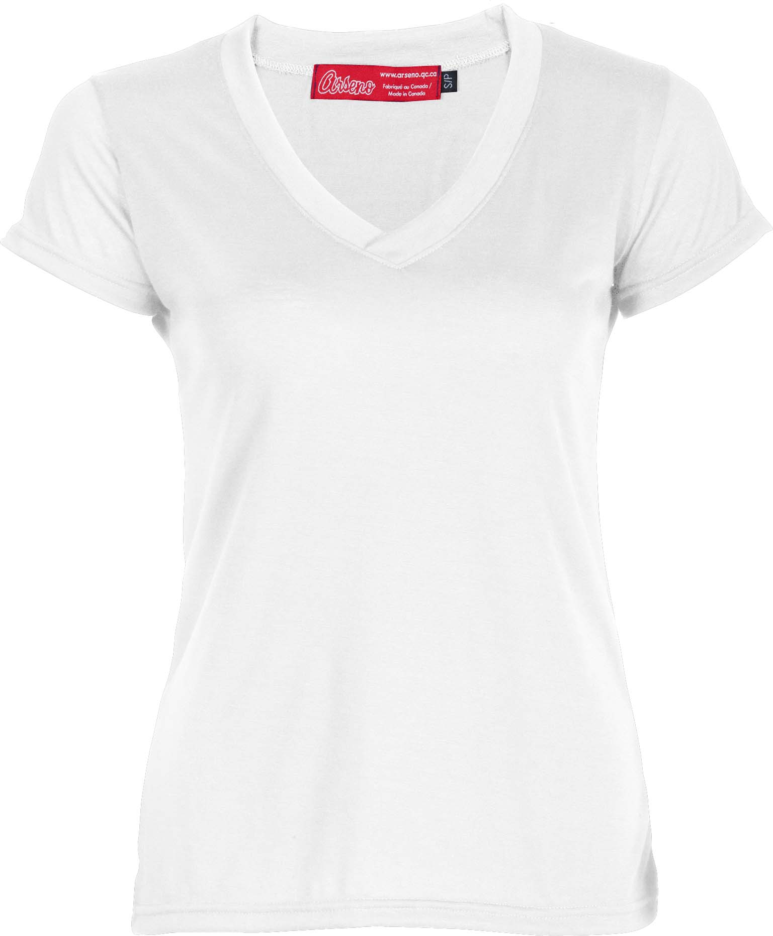 4315W T-shirt coton encolure V femme