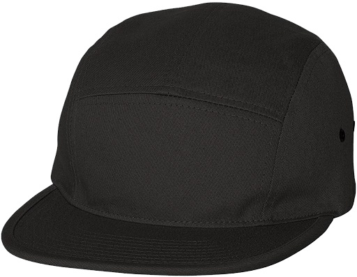 U436E Casquette 5 panneaux enfant (NOIR)