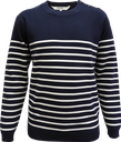 XR4606M Men's sailor knit sweater (S, NAVY/IVORY)