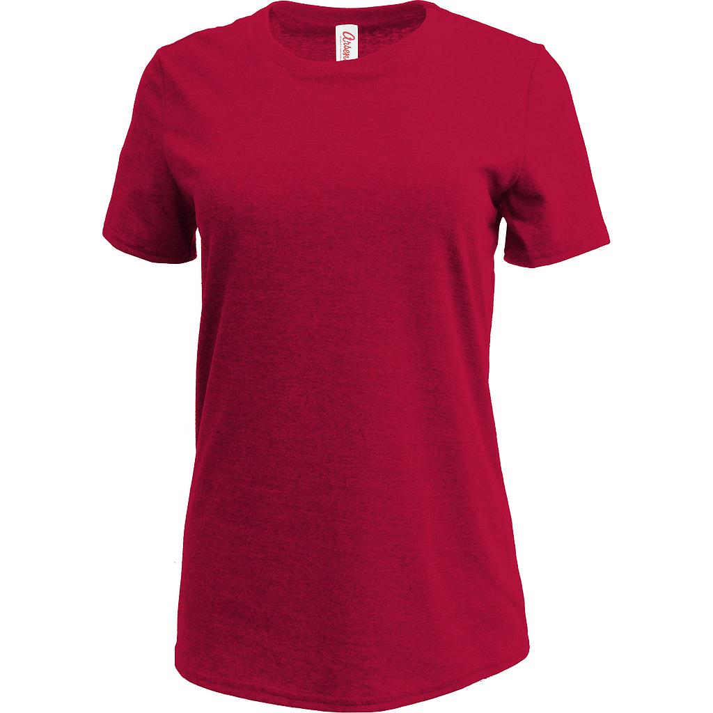 4320W Ladies Round Neck T-shirt (XS, RED)
