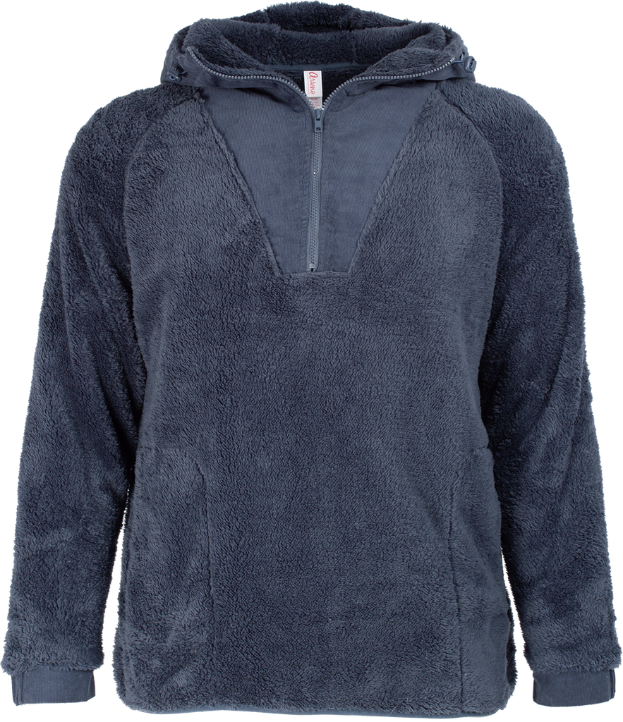 XS220U Chandail 1/4 zip en sherpa avec capuchon