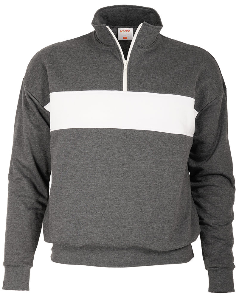 O232U Chandail 1/4 zip à blocs de couleur