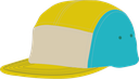 U440E Casquette 5 panneaux enfant en nylon