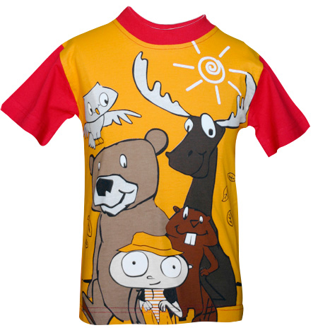 X5741B T-Shirt animaux forêt