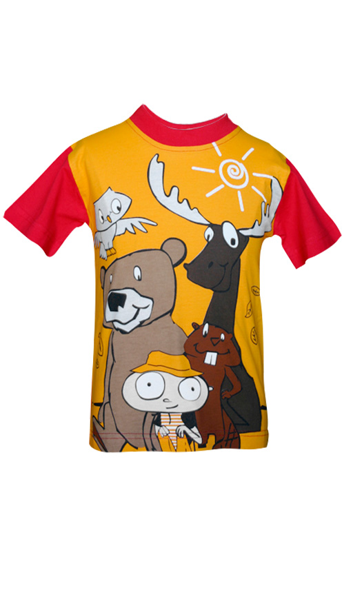 X5741B T-Shirt animaux forêt