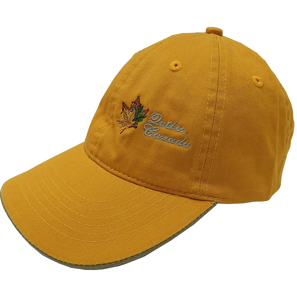 U729 Brushed Sandwich Peak Cap with Maple Embroidery