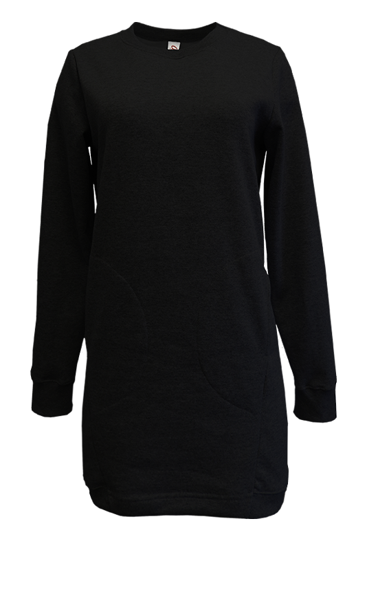 XO7005W Robe ouaté col rond