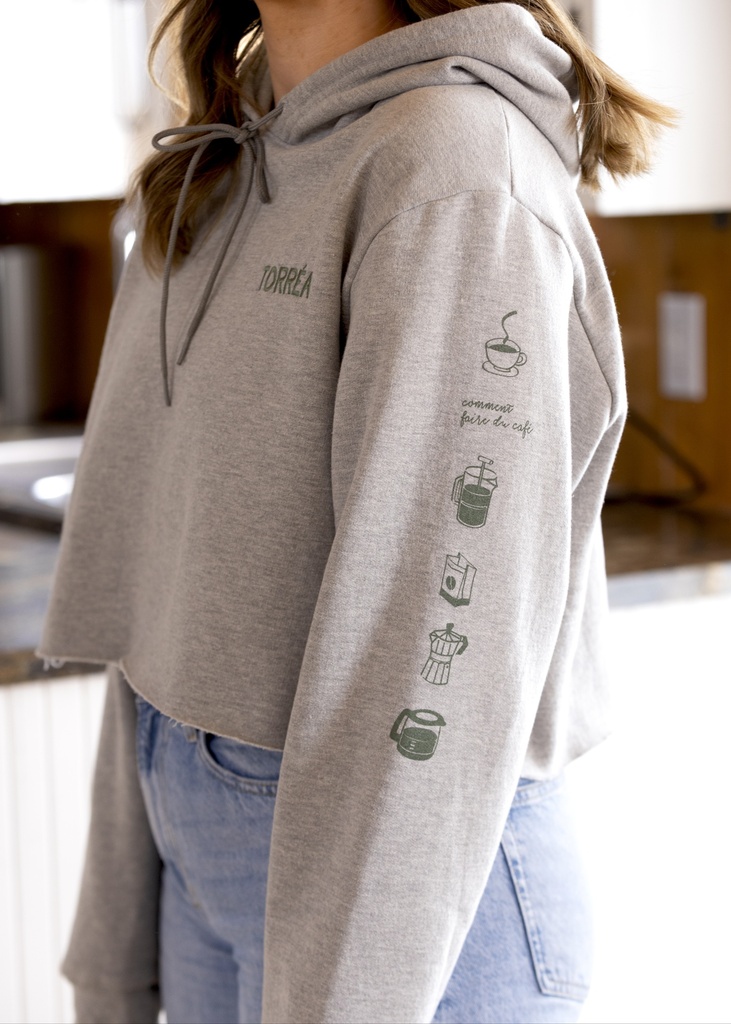 O729W Cropped Fleece Hoodie