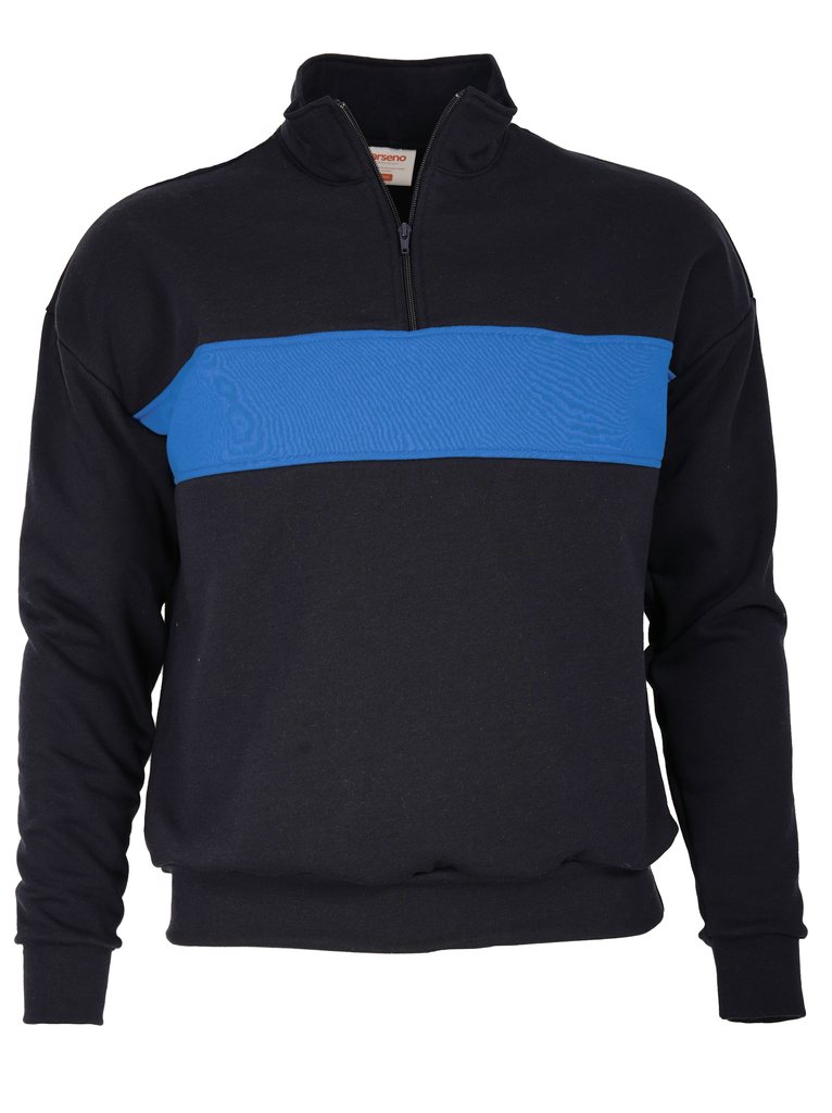O232U Chandail 1/4 zip à blocs de couleur