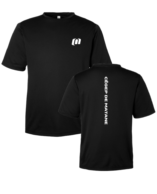 CEGEP DE MATANE - TT15 T-shirt de performance en maille Zone pour hommes - SE. S15896 (AVG) - SE. S15891 (DOS)