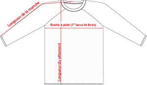 Charte de grandeur 4023M (XS à 3XL)